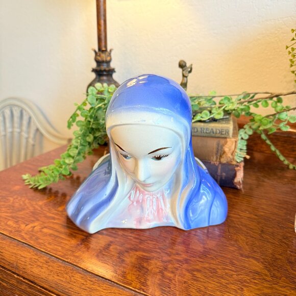 Vintage horton Ceramic Madona/Nun Head vase/planter - Picture 3 of 14